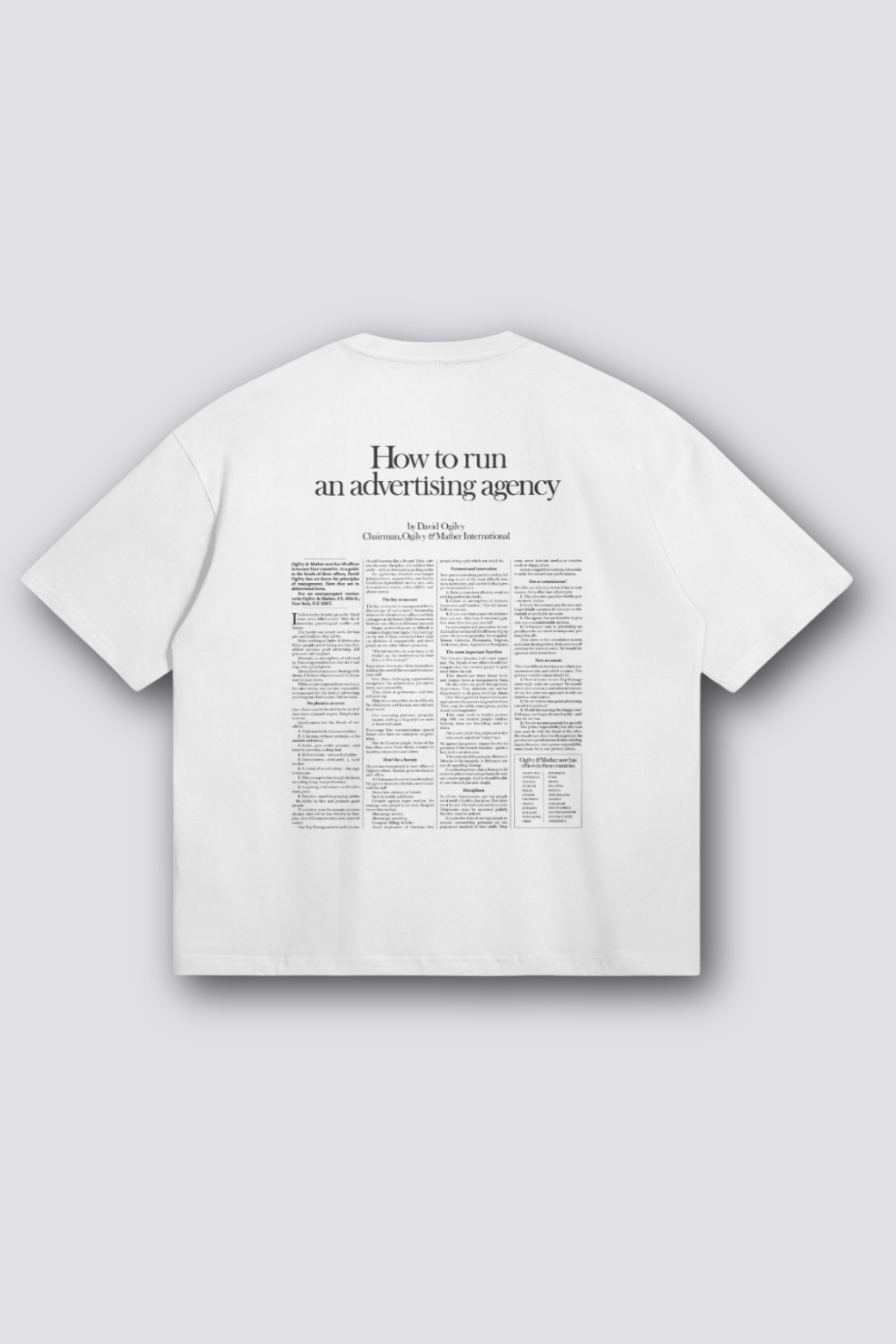 An Ode To Ogilvy Oversized T-Shirt White