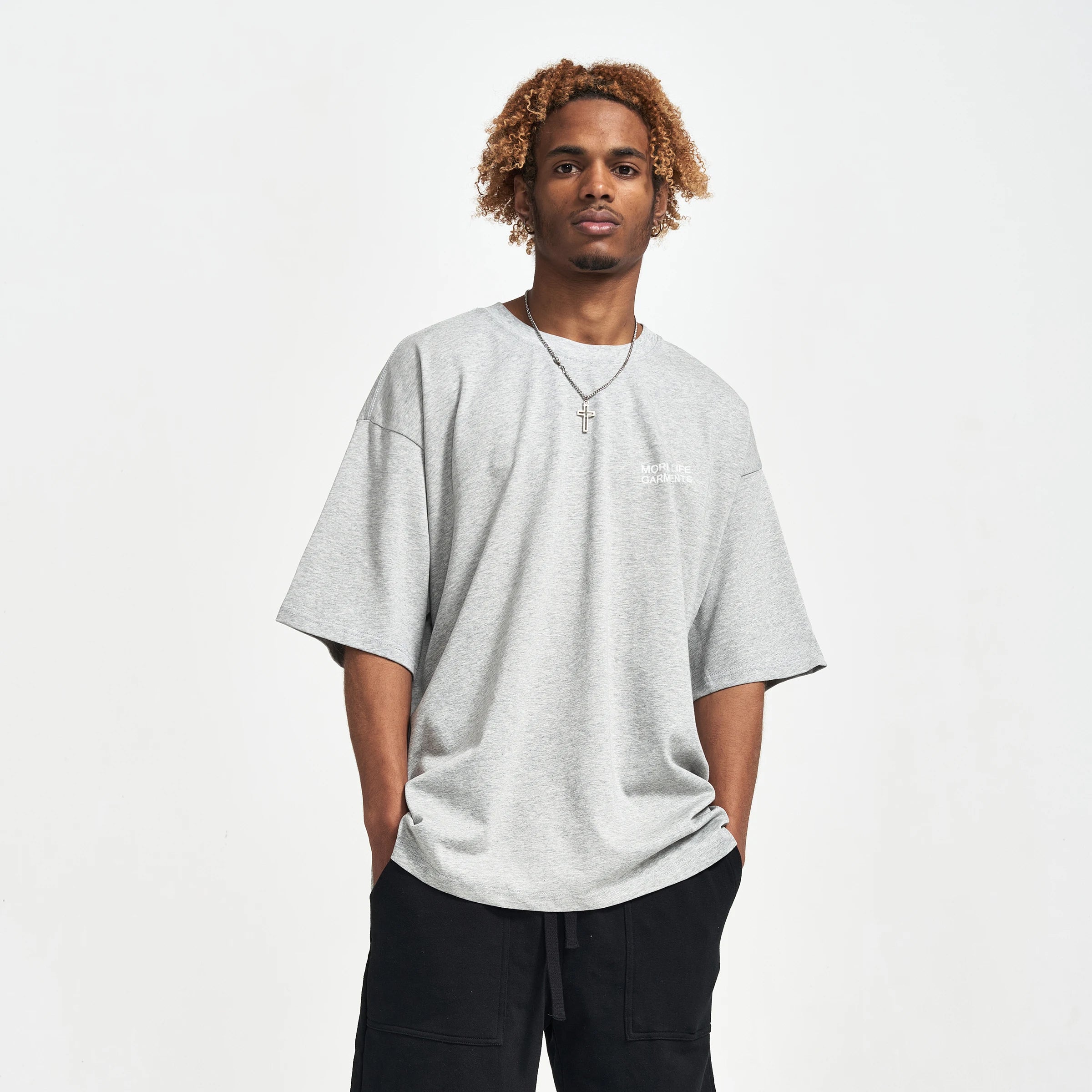 More Life Garments Essentials Oversized T-Shirt Grey