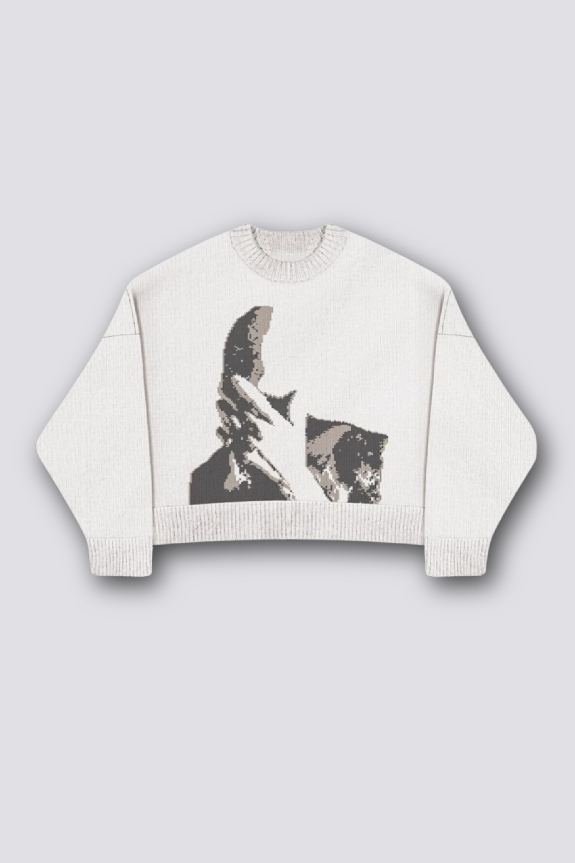 More Life Hidden Face Knit Sweater