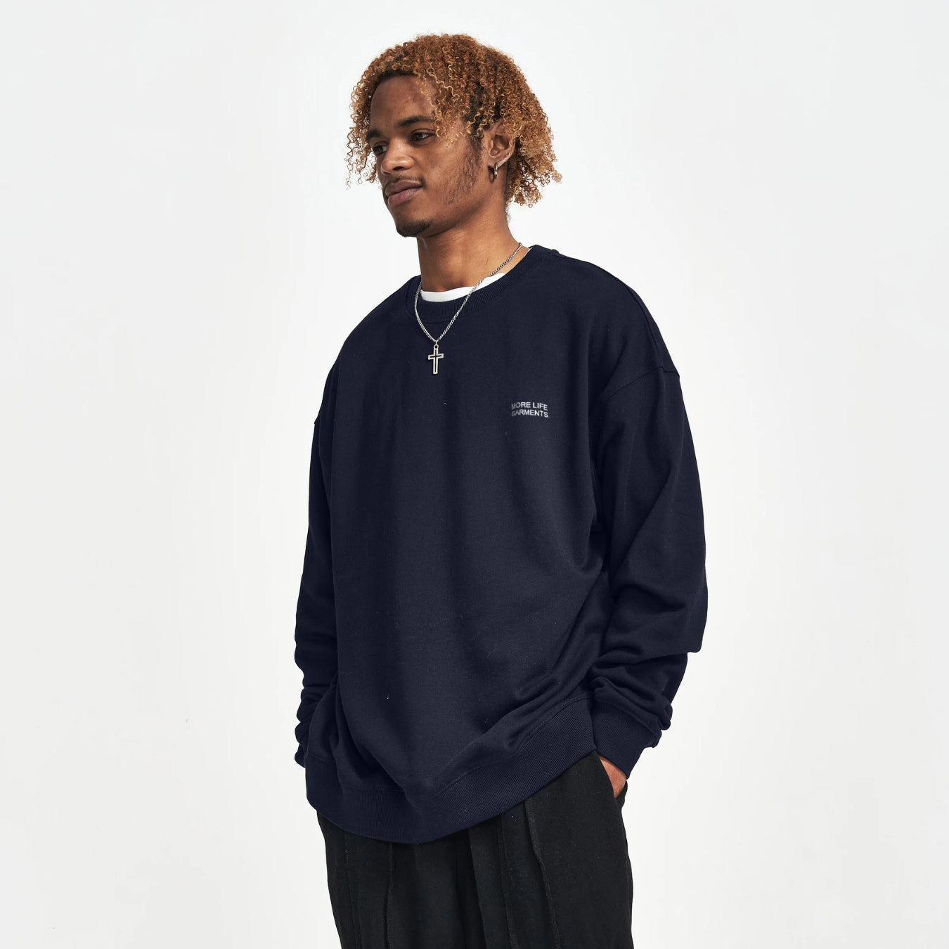 Essentials Oversized Sweatshirt Navy