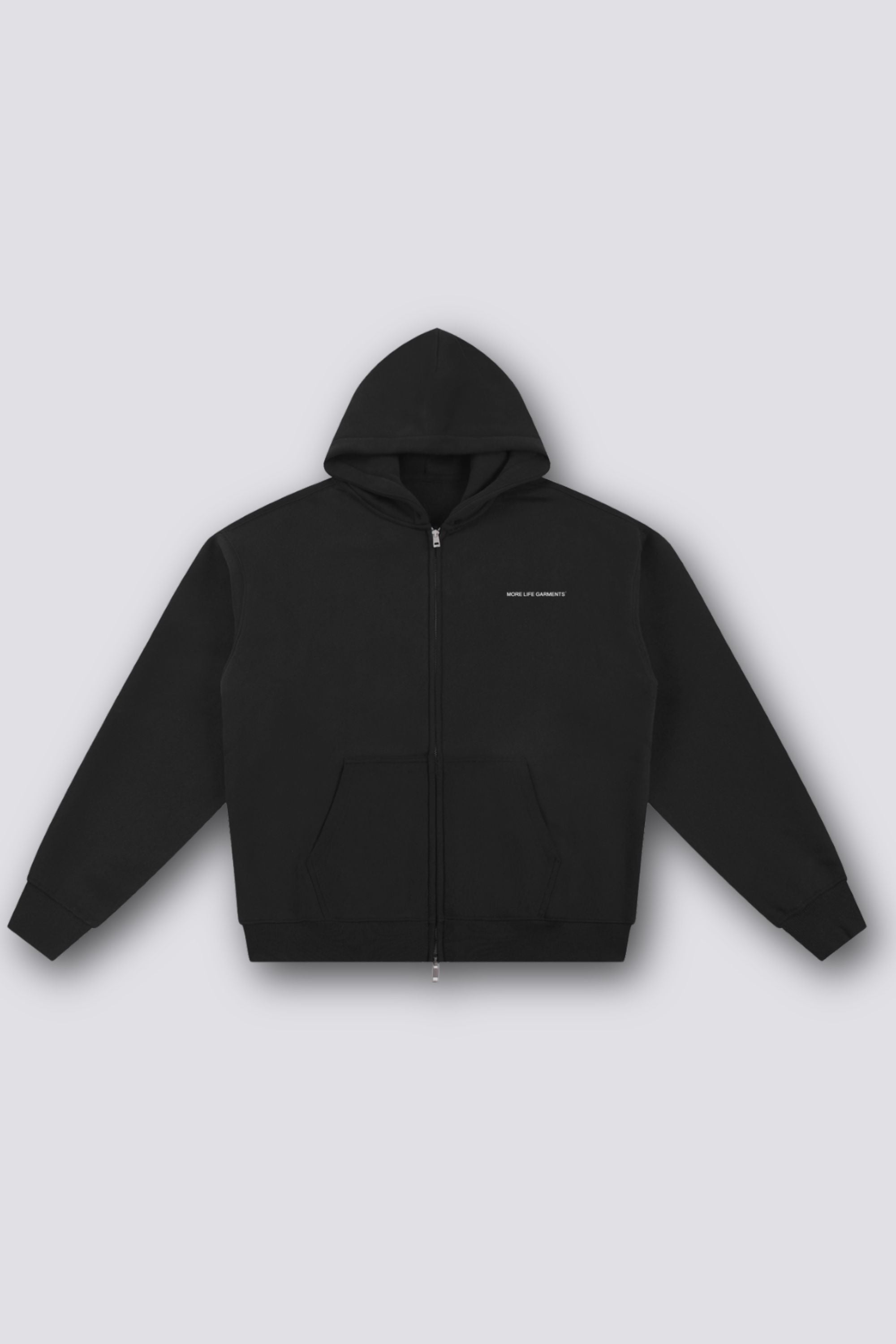 More Life Heavyweight Zipped Hoodie Black