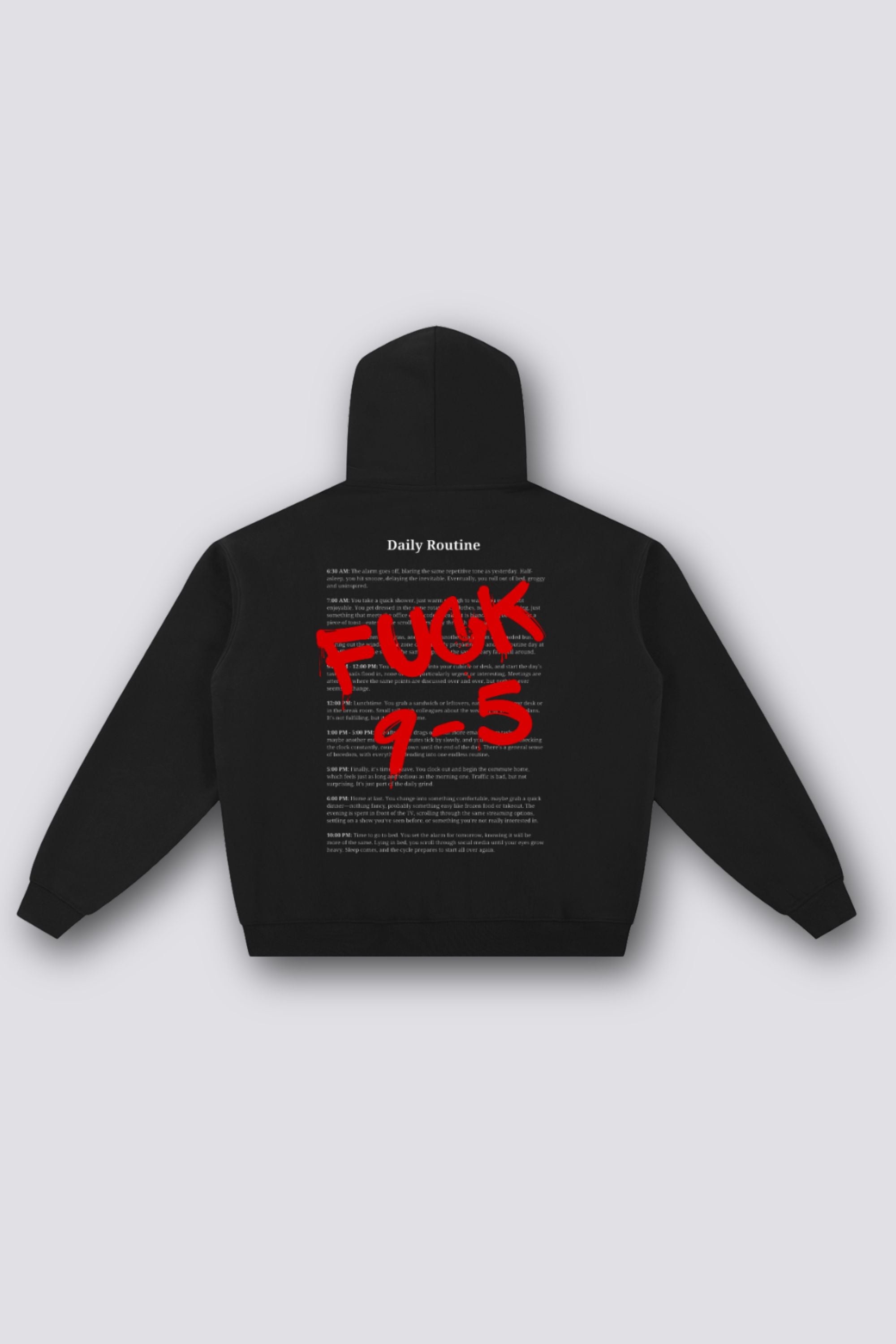 Fuck 9-5 Heavyweight Zipped Hoodie Black