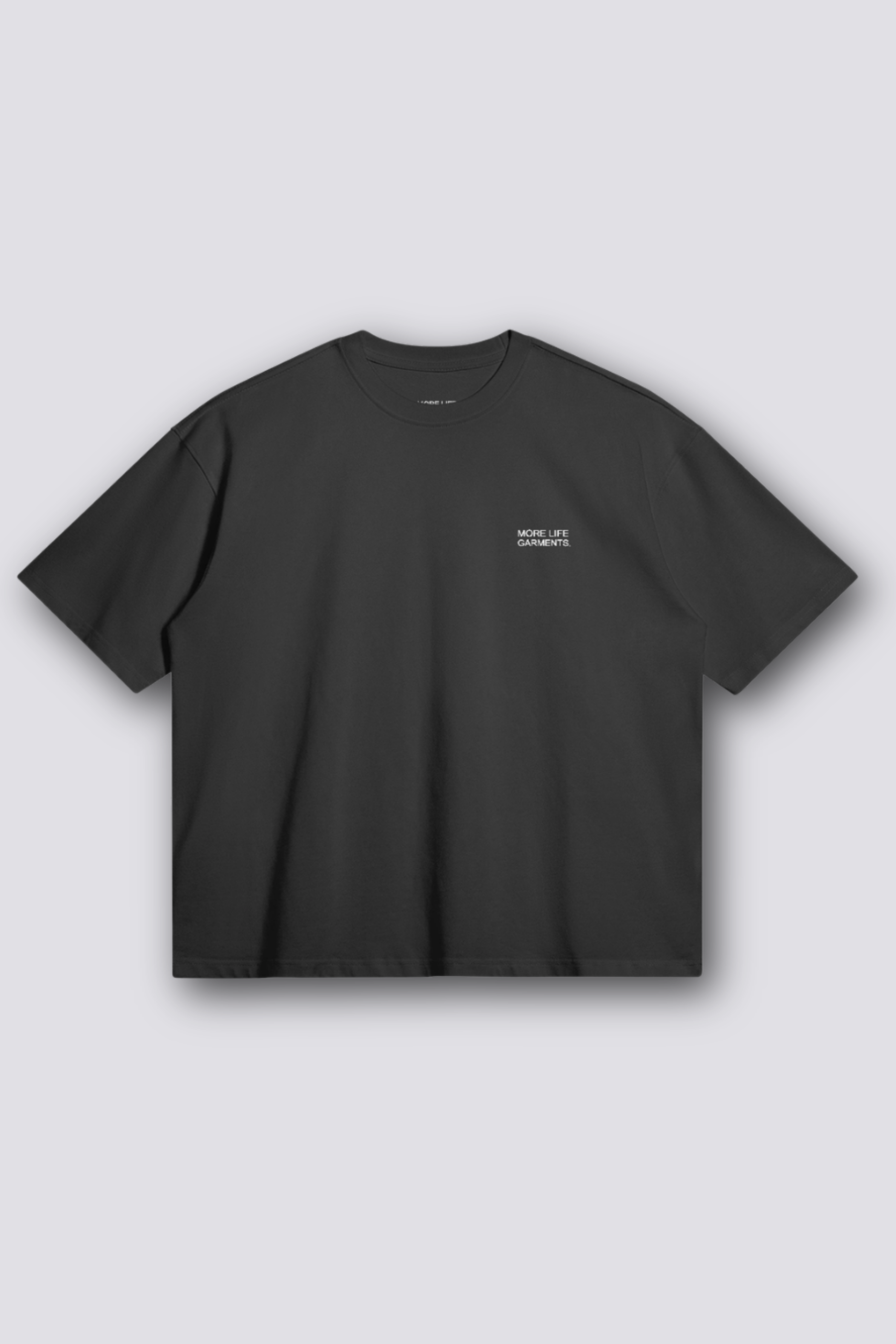 Life Is Too Short Oversized Crew Neck T-Shirt Black