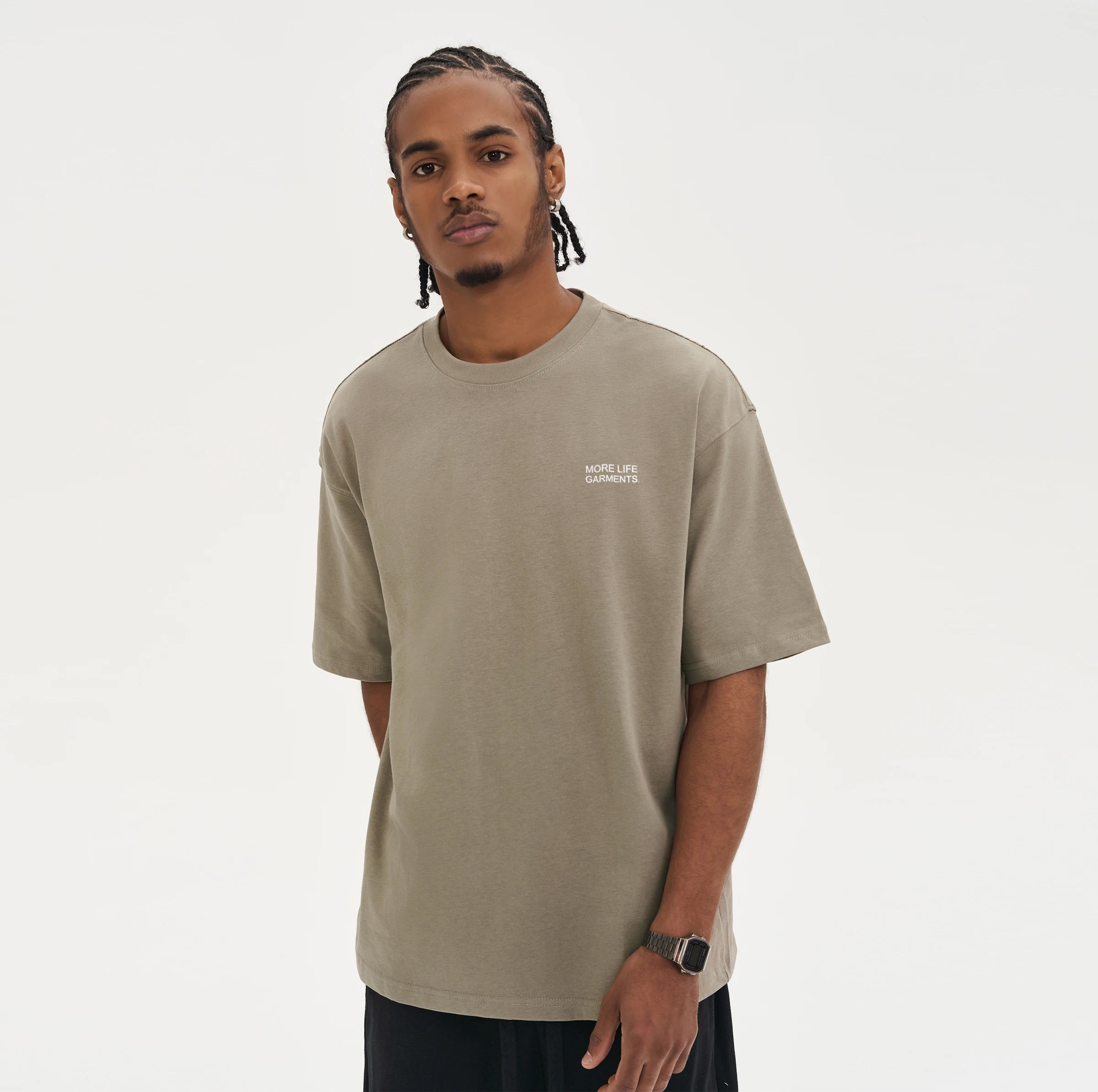 More Life Garments Essential Oversized T-Shirt Americano