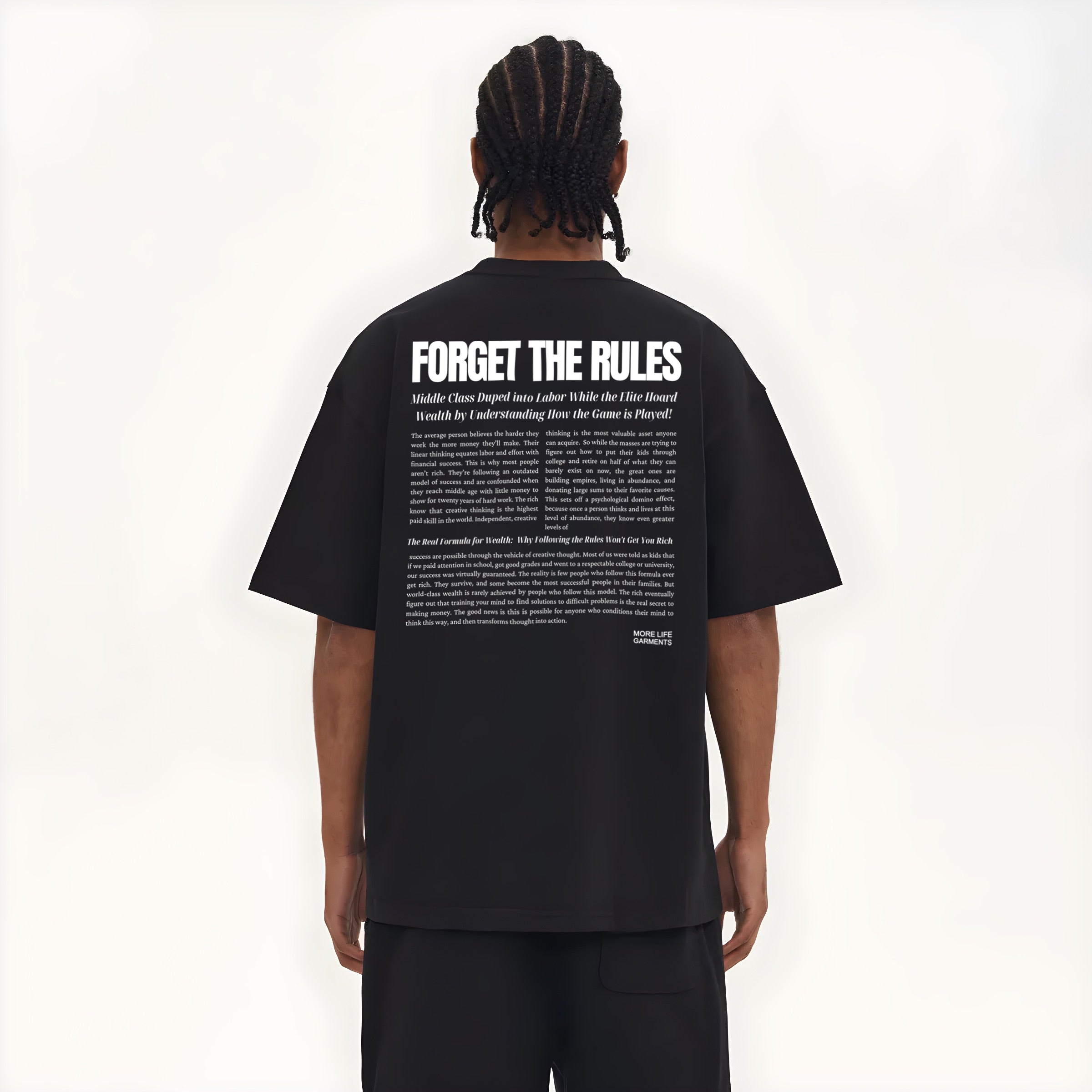 Forget The Rules Black Oversized T-shirt Black