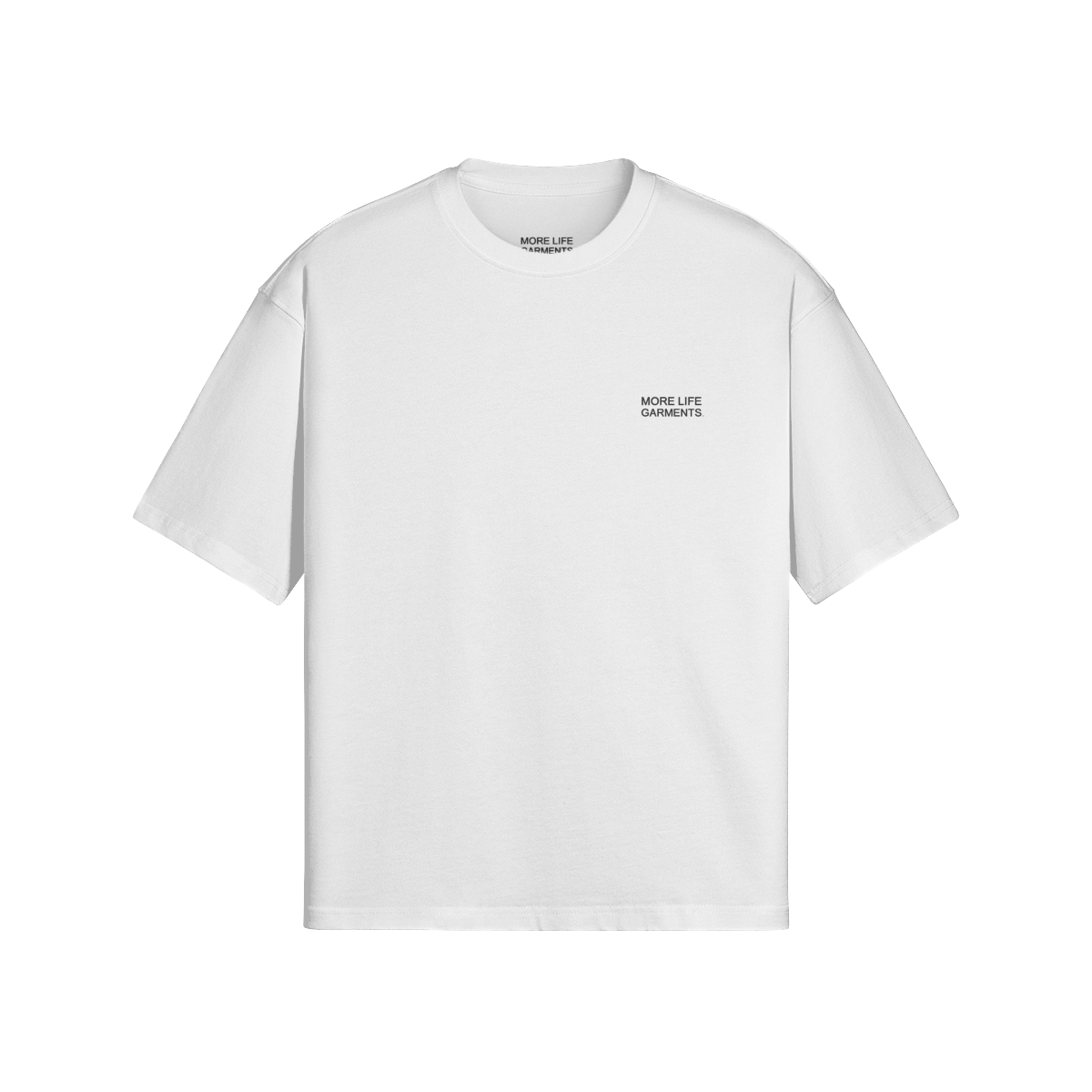 #3 Life Is Too Short Oversized Crew Neck T-Shirt White